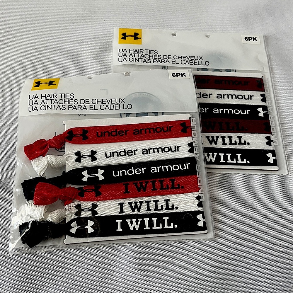2 pack UA Elastic Pony Tail Holder Hair Ti…